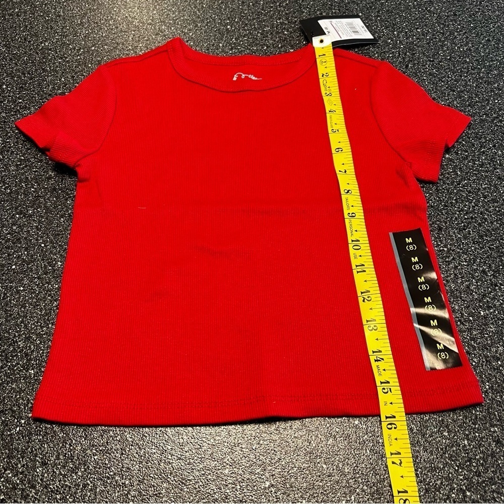 NWT Girl's art class Fresh Rose Cut Short Sleeve Ribbed T-Shirt M - Picture 5 of 6
